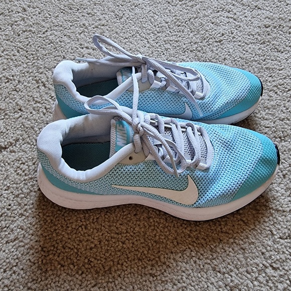 Nike Womens Run All Day 898484-004 Lace Up Blue White Running Shoes Size US 6 - Picture 5 of 11